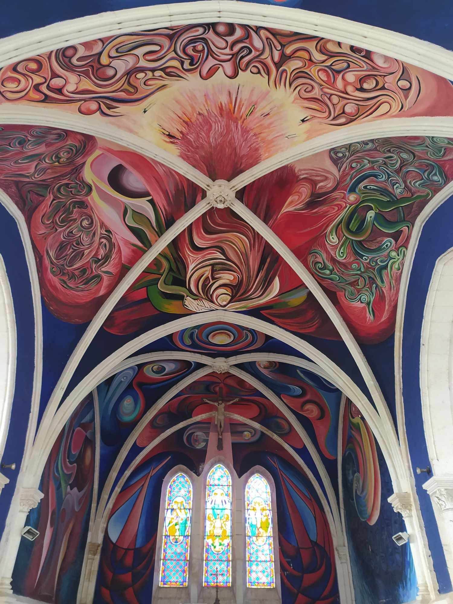 Le Menoux, église Notre Dame, fresque Carrasco