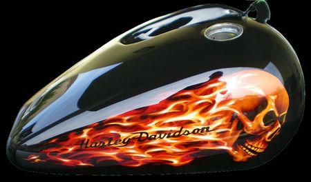 harley davidson skull&fire2