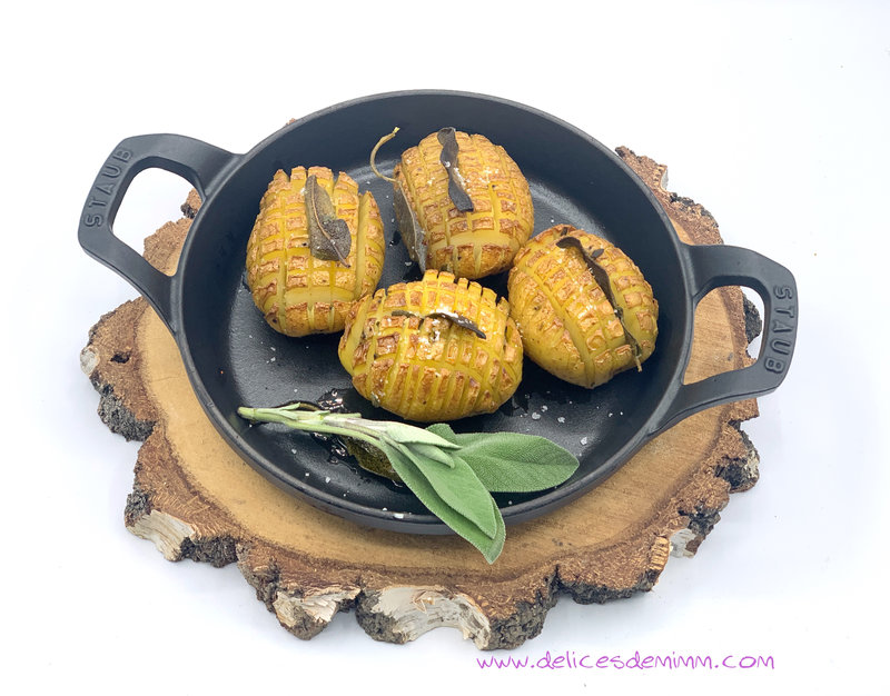 Pommes de terre hérisson à la sauge