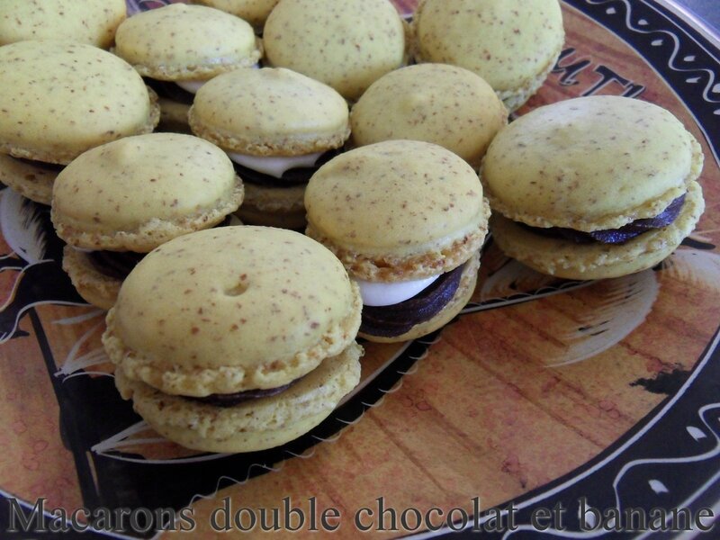 macarons double chocolat et banane1