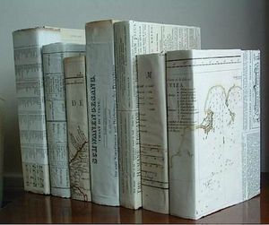 books covered in antique maps