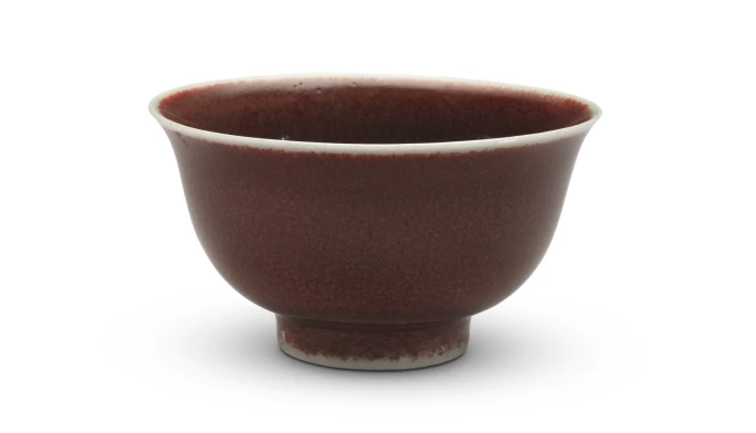 A sacrificial-red-glazed bowl, Mark and period of Xuande © National Palace Museum, Taipei