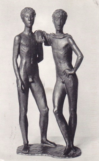1934 Freunde, Gerhard Marcks, Berlin 1889:Burgbrohl 1981, sculpteur alleman