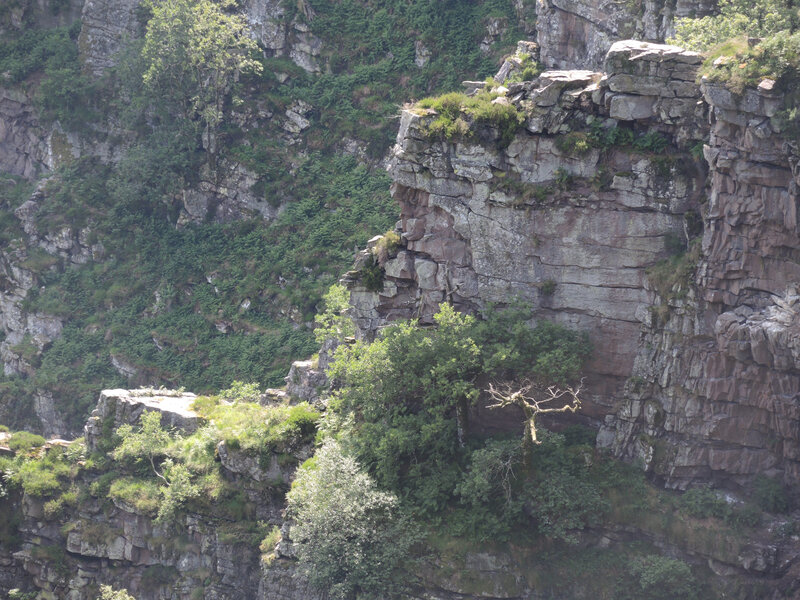 H) Penas d'Itxusi, vue sur la falaise d'en face