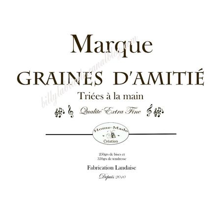 Marque graines d'amitié 1