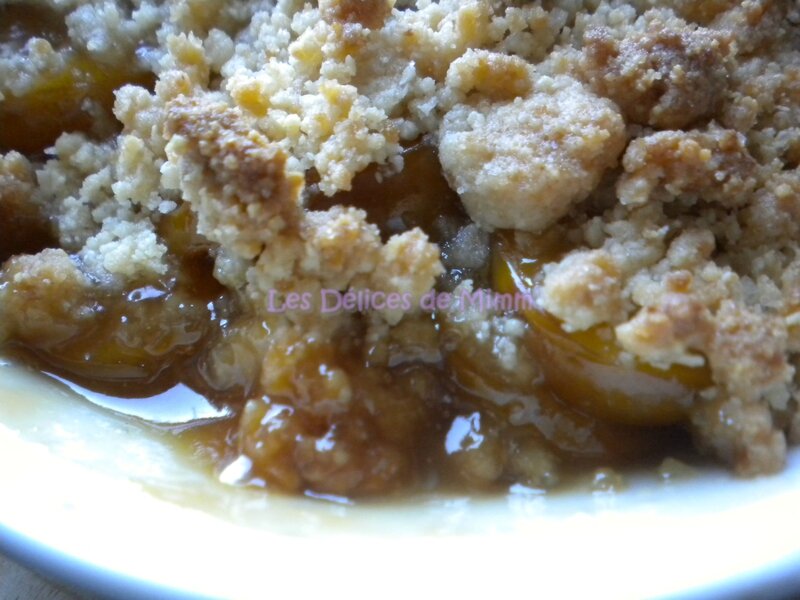 Crumble aux mirabelles et à l’érable