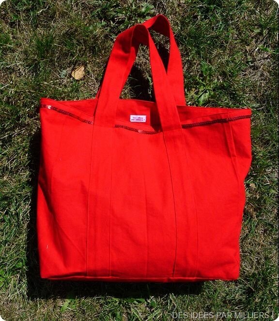 Sac rouge à paillettes