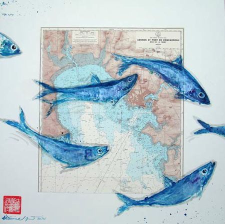 gyotaku-sardines