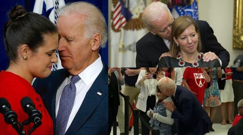 Joe biden et les mains caressantes