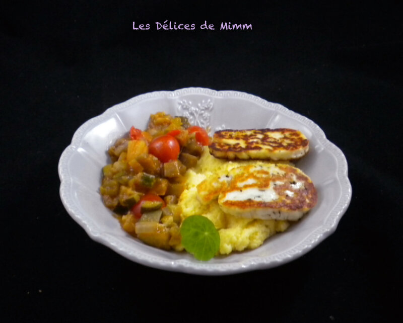 Polenta à la ratatouille et halloumi grillé 4