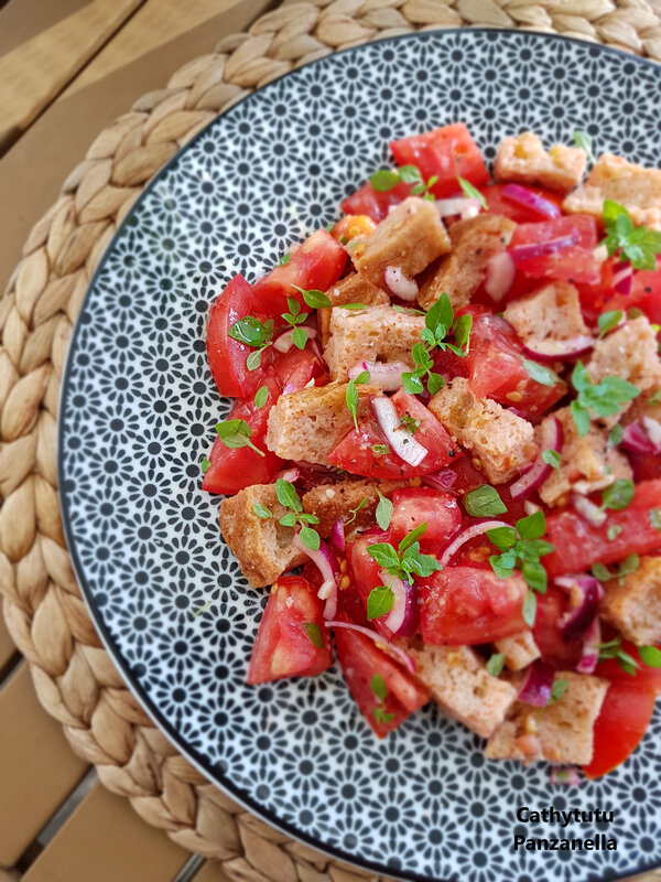 20190716_194520 panzanella cathytutu tomate pain au levain pain de campagne nigella lawson oignon rouge italie
