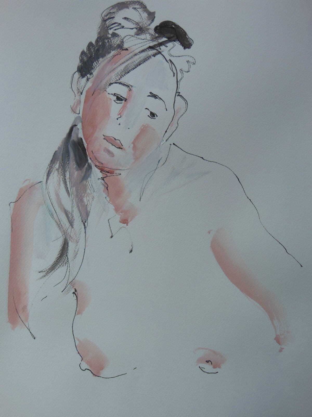 tableau dessin peinture de nus feminin