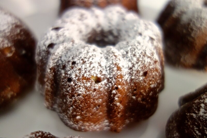 bundt cakes au sirop d'érable et aux noix de pécan