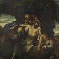 <b>Domenico</b> <b>TINTORETTO</b> (Venise 1560 - 1635) La mise au tombeau 