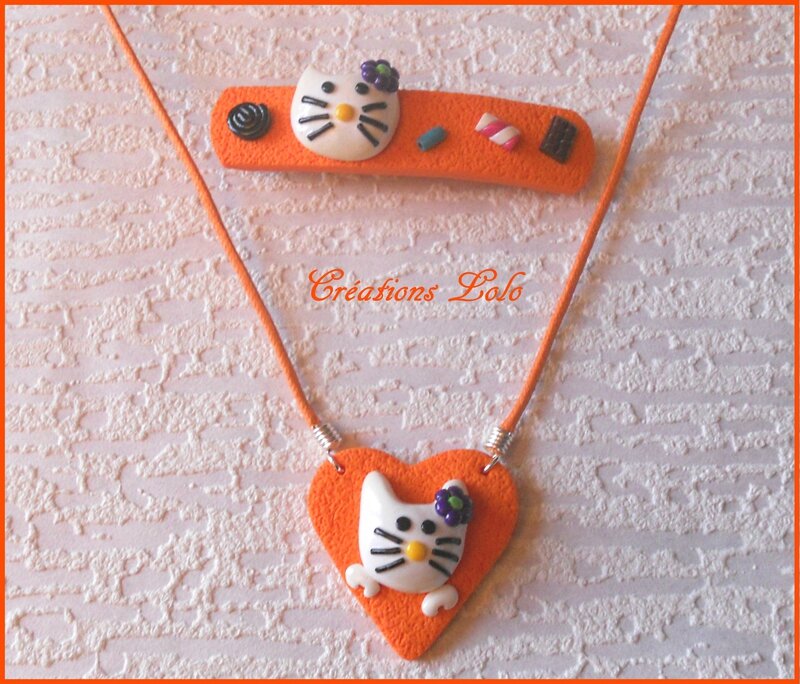 279 - Ensemble Hello Kitty orange