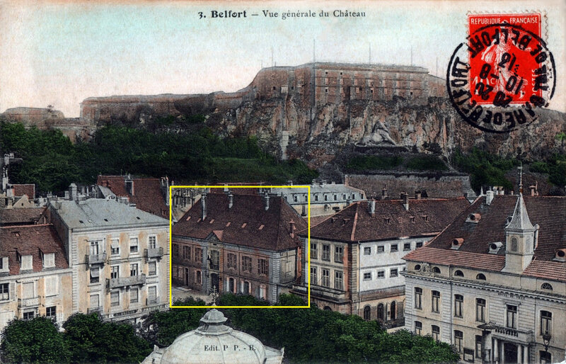 Belfort CPA Vue générale Château Places 1905-09R JM