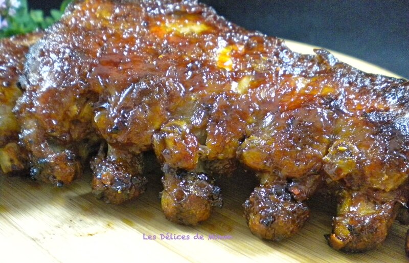 Travers de porc (spare ribs) caramélisé au miel (au four ou au barbecue) 3