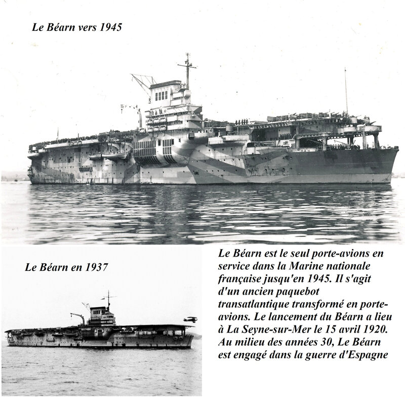 le Béarn vers 1945