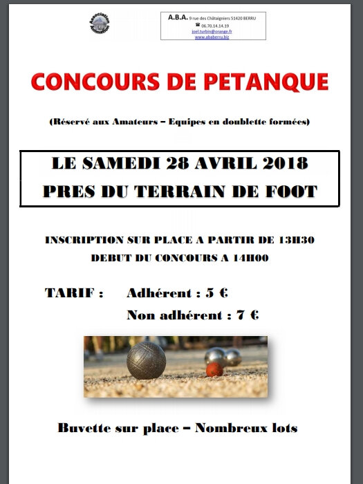 ABA pétanque 28 04 2018