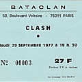 The <b>Clash</b> - Jeudi 29 Septembre 1977 - Bataclan (Paris)