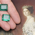  Two unmounted rectangular-cut emeralds, the property of French <b>Empress</b> <b>Eugenie</b> (1826 - 1920) @ Christie's