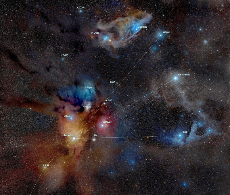 IC4606 Nébuleuse Antares légende