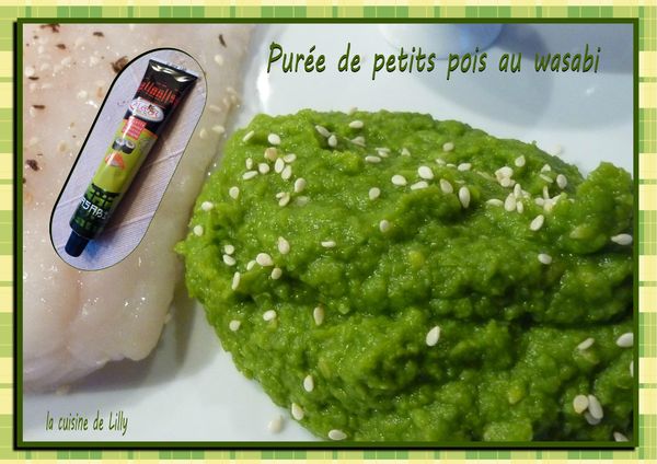 filet de lingue purée petit pois wasabi