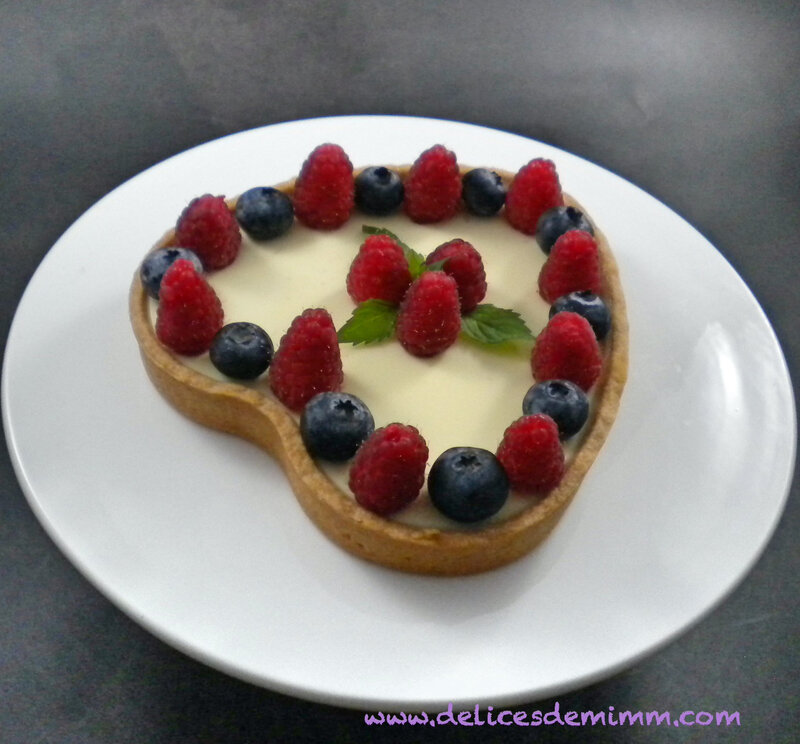 Tarte panna cotta framboises et myrtilles 4