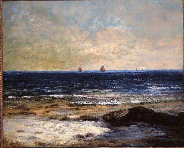 Courbet Gustave Les bords de la mer a Palavas