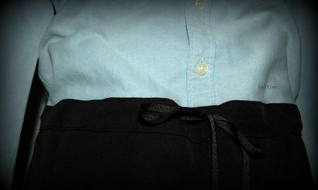 Transformation chemise en robe détail ceinture