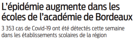2021 12 11 SO L'épidémie augmente dans les écoles de l'Académie de Bordeaux