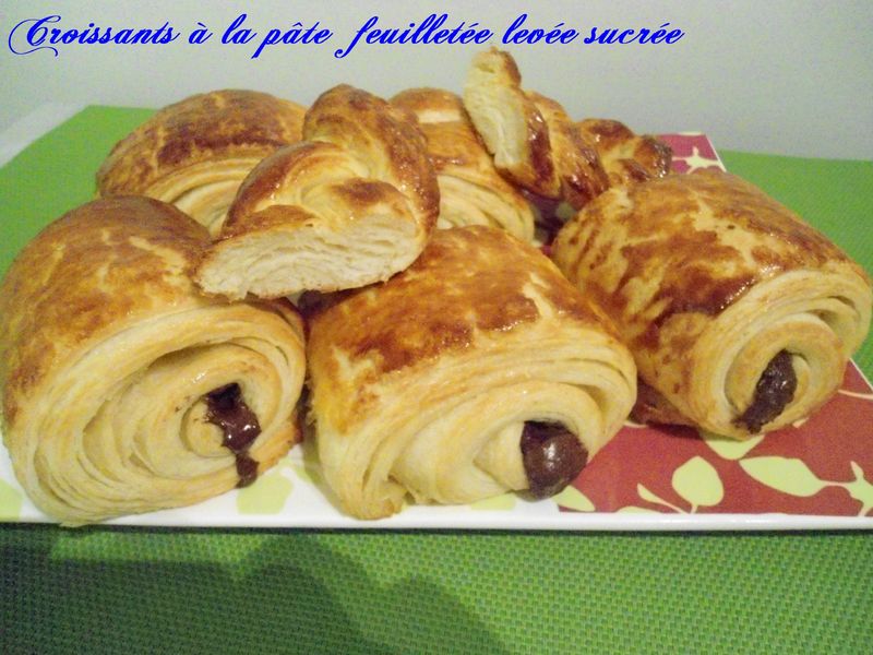 croissants pâte feuilletée levée