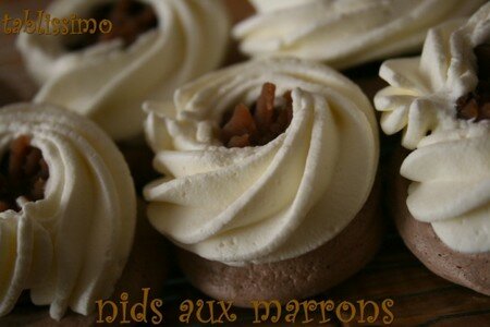 nids aux marrons recettes dessert Mes petits nids chocococo