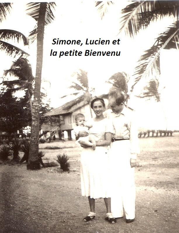 1938 01 22 Simone Lucien et la petite Bienvenu