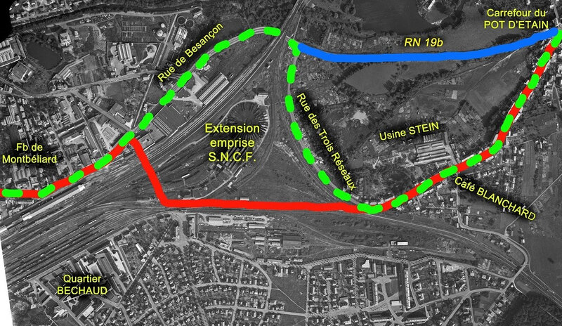 Vue aérienne 1963c Route RN19b