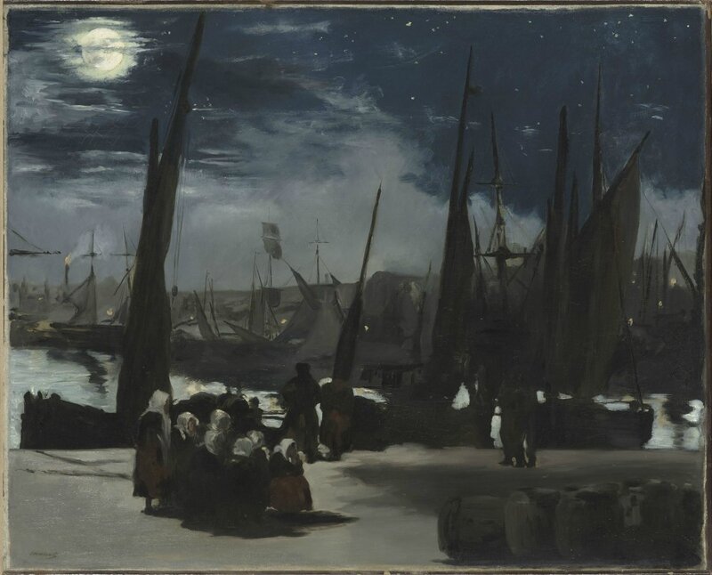 Moonlight at the Port of Boulogne