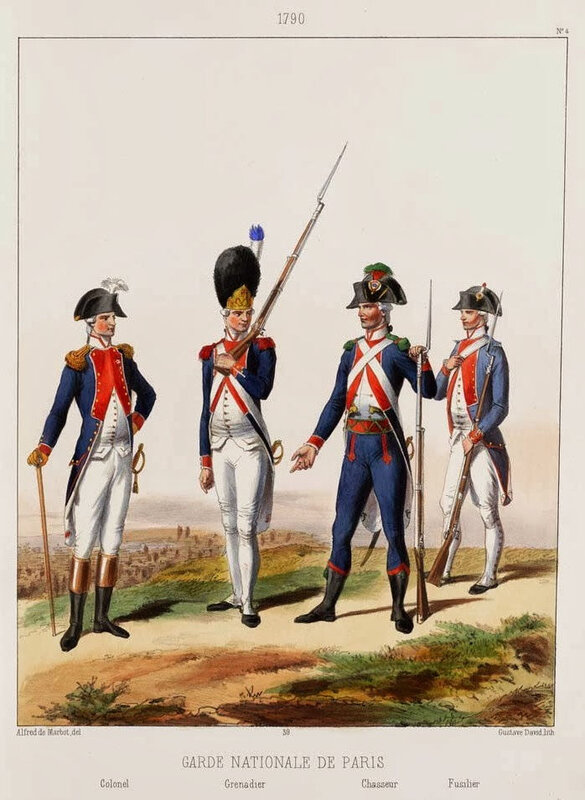 Garde nationale grenadier chasseur fusillier