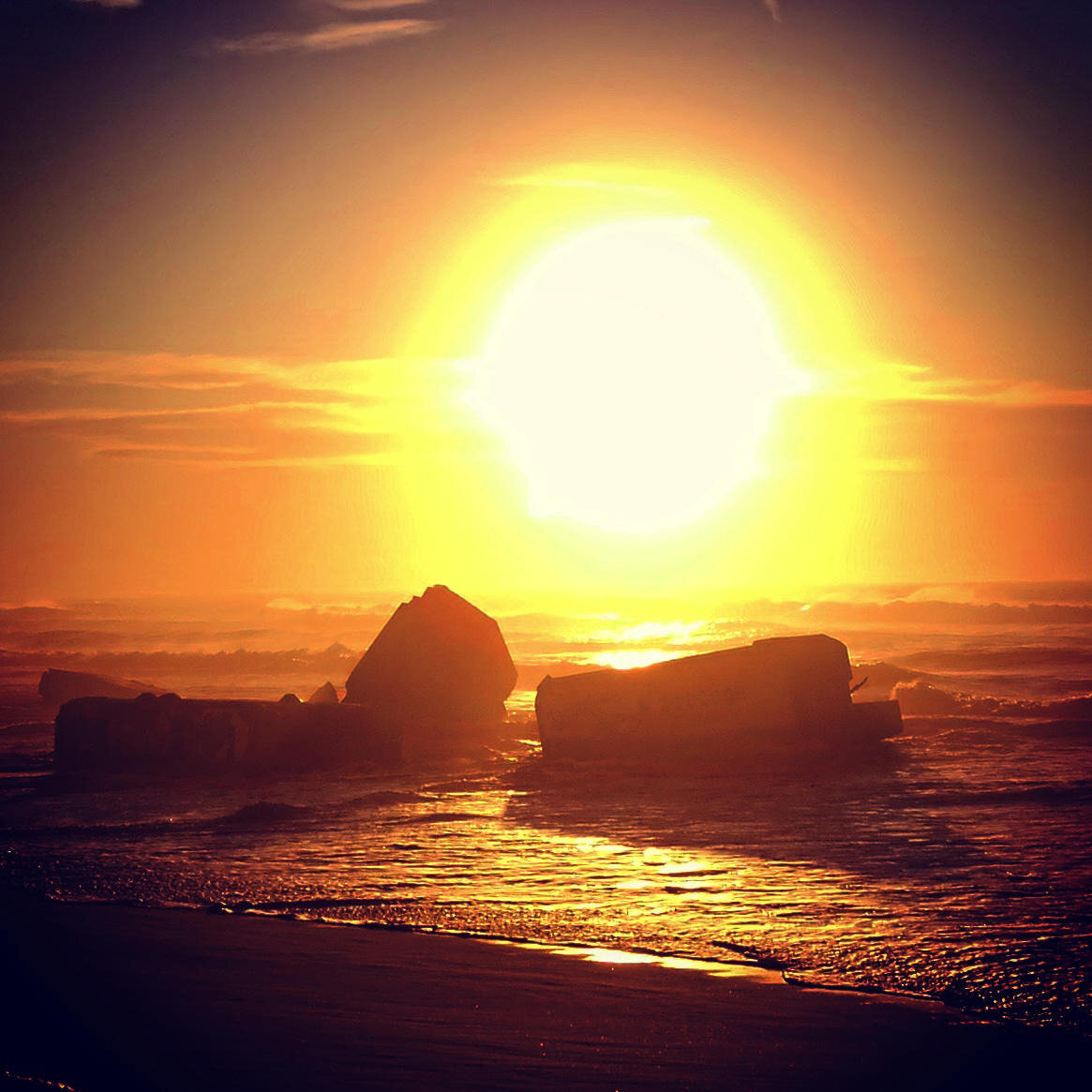 Capbreton, blockhaus et soleil couchant 2020, insta (40)