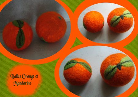 balle orange et mandarine