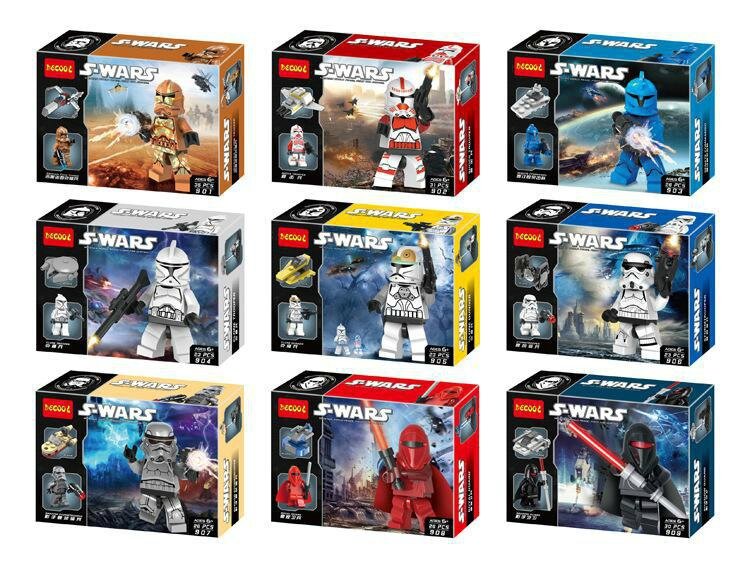 Decool-901-909-Star-Wars-MiniFigures-White-Solider-font-b-Clone-b-font-Trooper-Captain-Captain