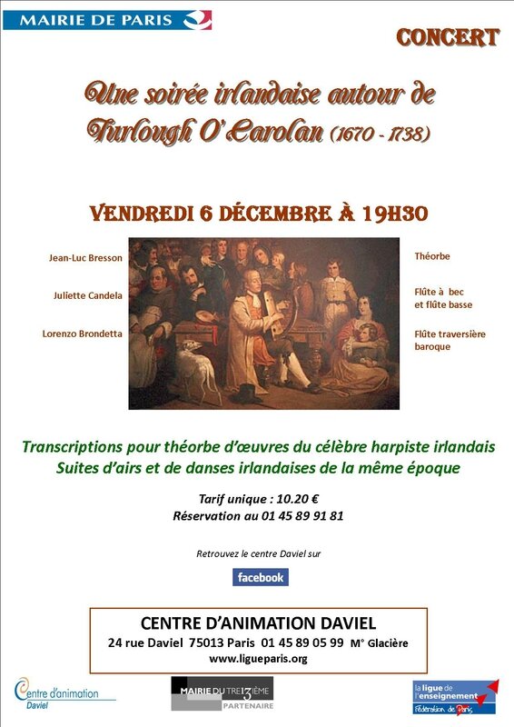 concert Irlande 6 décembre