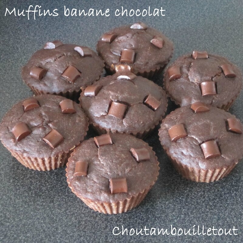 Muffins banane chocolat