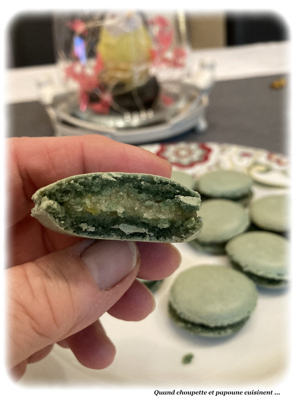 macaron pommes verte