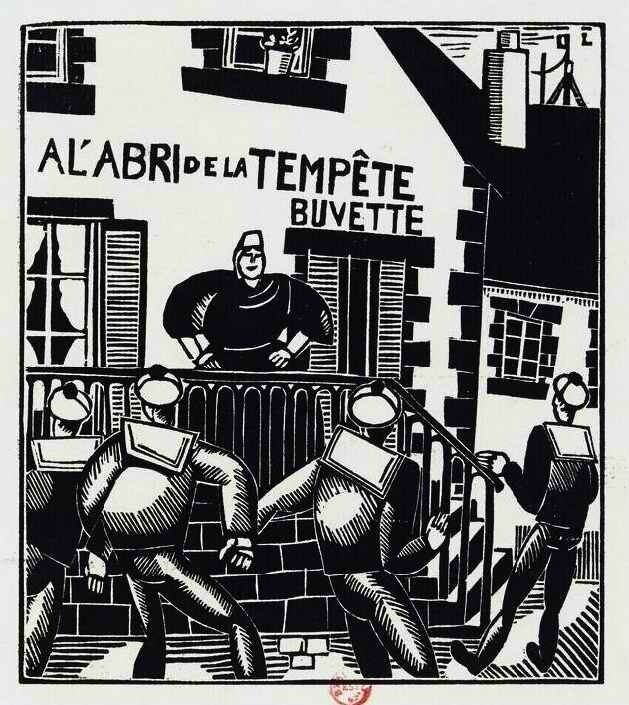 Laboureur à l'abrit de la tempéte