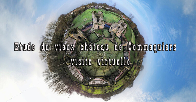 Etude Archéologique du vieux château de Commequiers - little planet - visite virtuelle