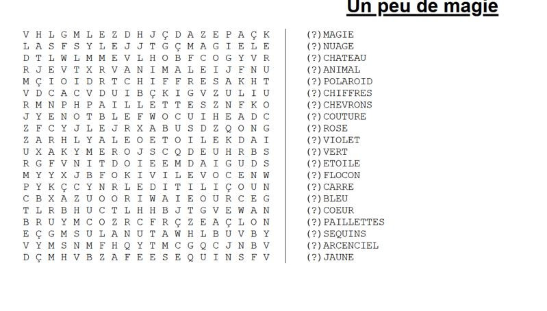 Liste de mots