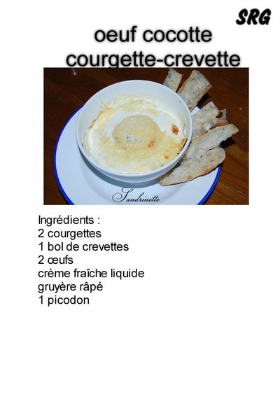 oeuf cocotte courgette crevette (page 1)
