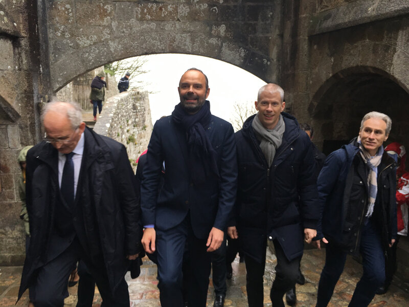 Premier ministre_Edouard Philippe_Mont-Saint-Michel_mars_2019_déplacement_abbaye