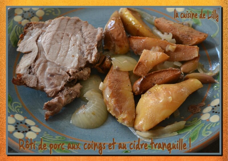 rôti de porc aux coings et au cidre tranquille