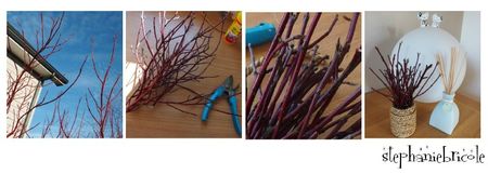 diy déco avec des branches rouges, diy deco recup